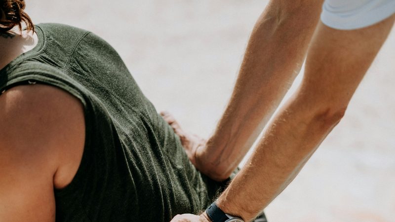 Assisted stretching as part of a physiotherapy session